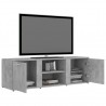 Mueble de TV madera contrachapada gris hormigón 120x34x37 cm 5