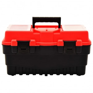 Caja de herramientas de plástico rojo 462x256x242 mm H