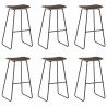 Bancos de bar 6 pcs couro artificial preto 1