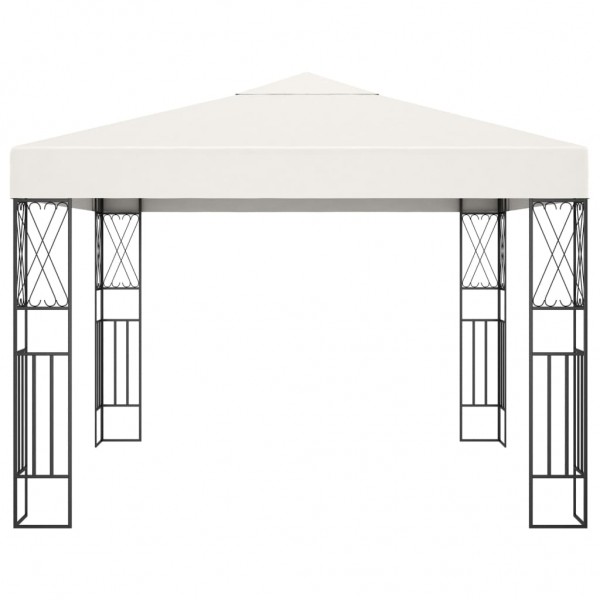 Gazebo 3x3 m tecido creme M 2