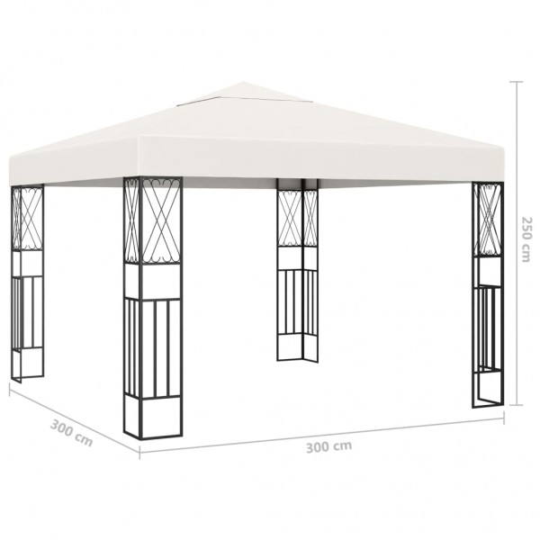 Gazebo 3x3 m tecido creme M 5