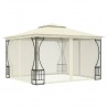 Gazebo com redes 300x300x265 cm creme 1
