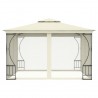 Gazebo com redes 300x300x265 cm creme 3