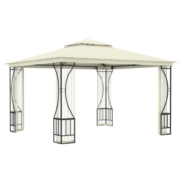 Gazebo com redes 300x300x265 cm creme M 4