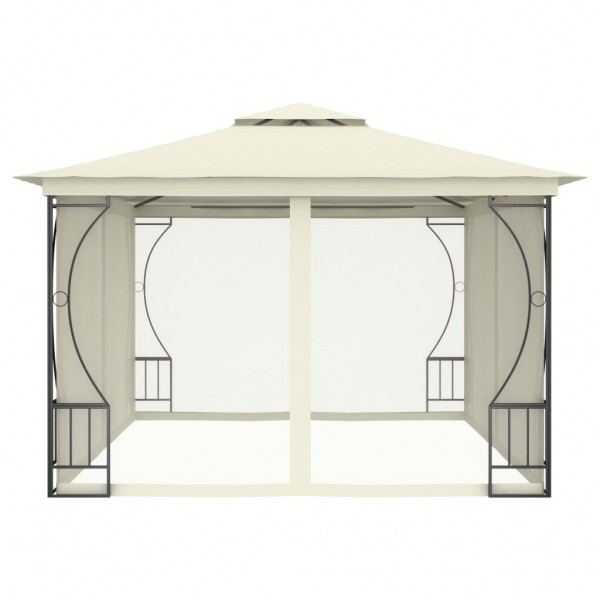 Gazebo com redes 300x400x265 cm creme M 4