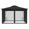 Gazebo com redes 300x300x265 cm antracite 3