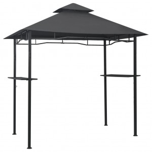 Cenador de BBQ acero antracita 240x150x255 cm H