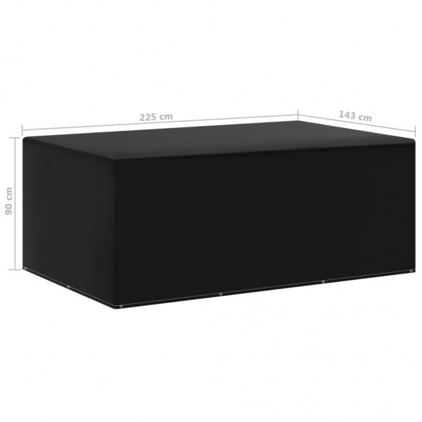 Funda para muebles de jardín 7 ojales 143x225x90 cm M 5