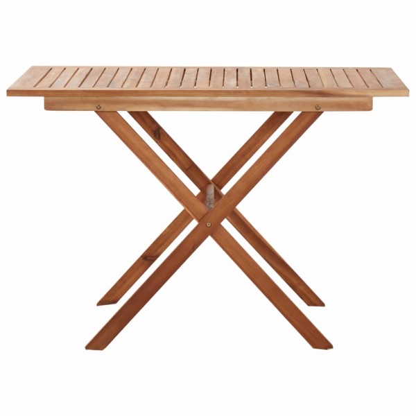 Mesa de jardín de madera maciza de acacia 110x67x74 cm M 2
