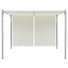 Pérgola con tejado ajustable acero color blanco crema 3x3 m 2