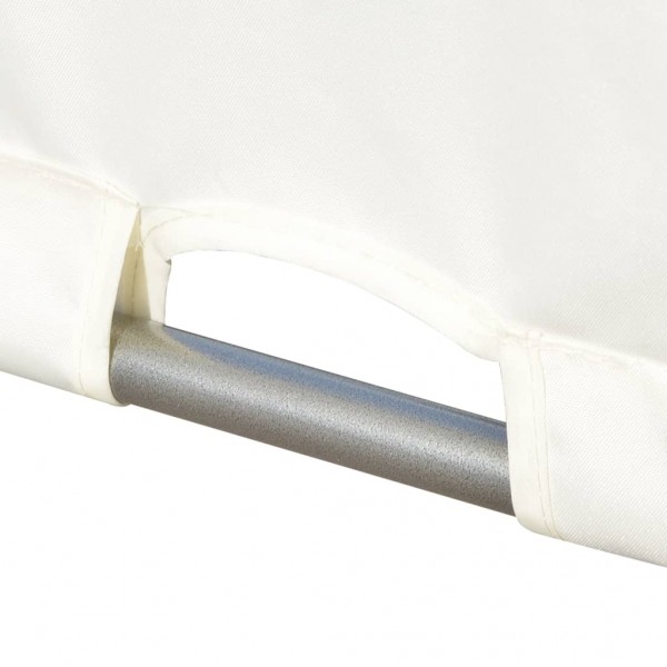 Pérgola com toldo ajustável 3 x 3 m aço branco nata M 5