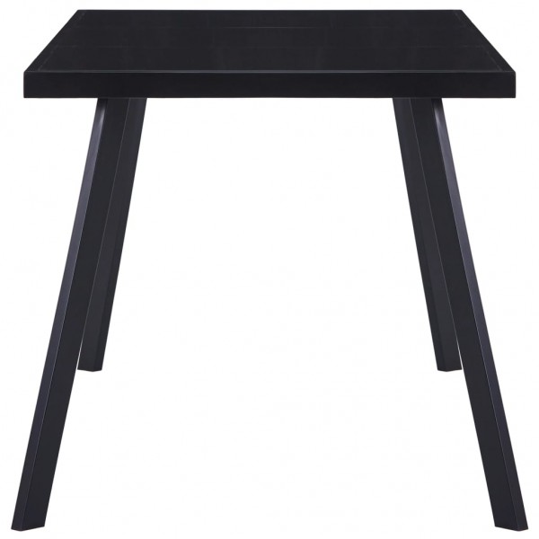 Mesa de jantar 180x90x75 cm vidro temperado preto M 3