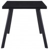 Mesa de comedor de vidrio templado negro 180x90x75 cm 3