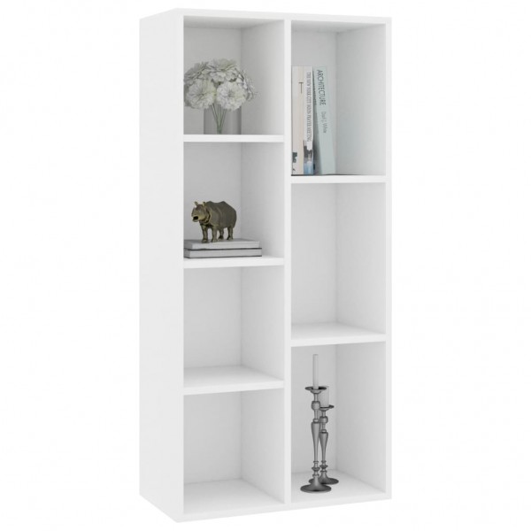 Estantería librería madera contrachapada blanco 50x25x106 cm M 3