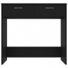 Escritorio de madera contrachapada negro 80x40x75 cm 4