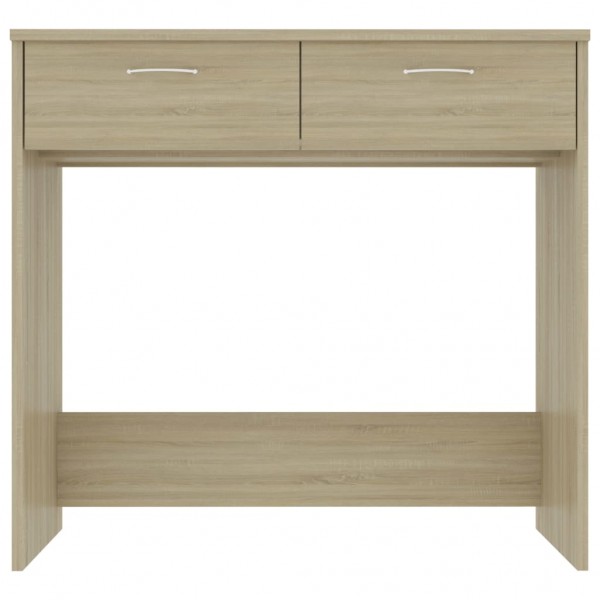 Escritorio madera contrachapada color roble Sonoma 80x40x75 cm M 4