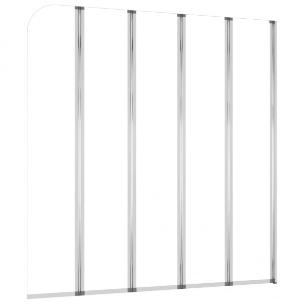 Mampara de ducha de vidrio templado transparente 120x140 cm D