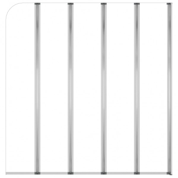 Mampara de ducha de vidrio templado transparente 120x140 cm M 5