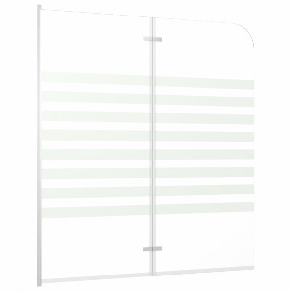 Mampara de ducha de vidrio templado a rayas 120x140 cm M 3