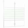 Mampara de ducha de vidrio templado a rayas 120x140 cm 3