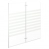 Mampara de ducha de vidrio templado a rayas 120x140 cm 4