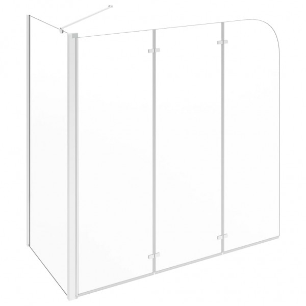 Mampara de ducha de vidrio templado transparente 120x69x130 cm M 5