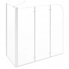 Mampara de ducha de vidrio templado transparente 120x69x130 cm 5