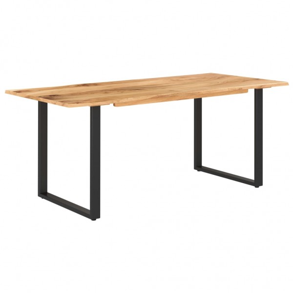 Mesa de comedor de madera maciza de acacia 180x90x76 cm M 2