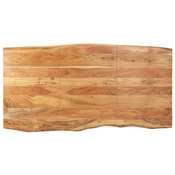 Mesa de comedor de madera maciza de acacia 180x90x76 cm M 4
