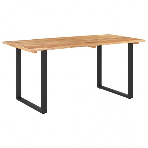 Mesa de comedor de madera maciza de acacia 154x80x76 cm D