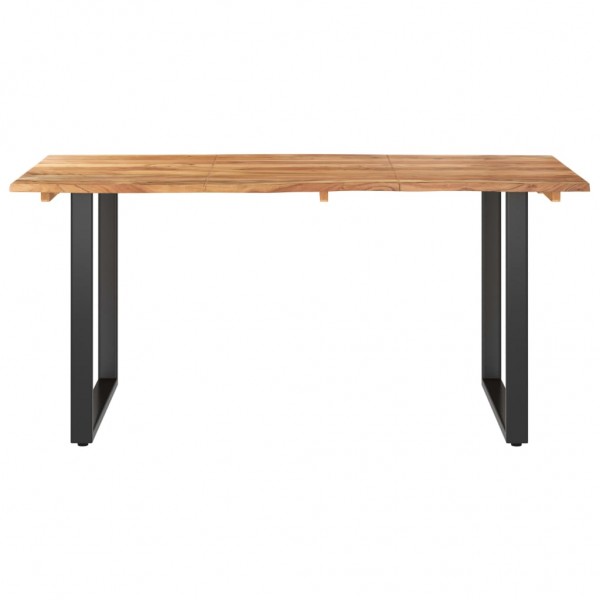 Mesa de comedor de madera maciza de acacia 154x80x76 cm M 2