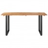Mesa de jantar 154x80x76 cm madeira de acácia maciça 2
