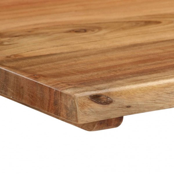 Mesa de comedor de madera maciza de acacia 154x80x76 cm M 5
