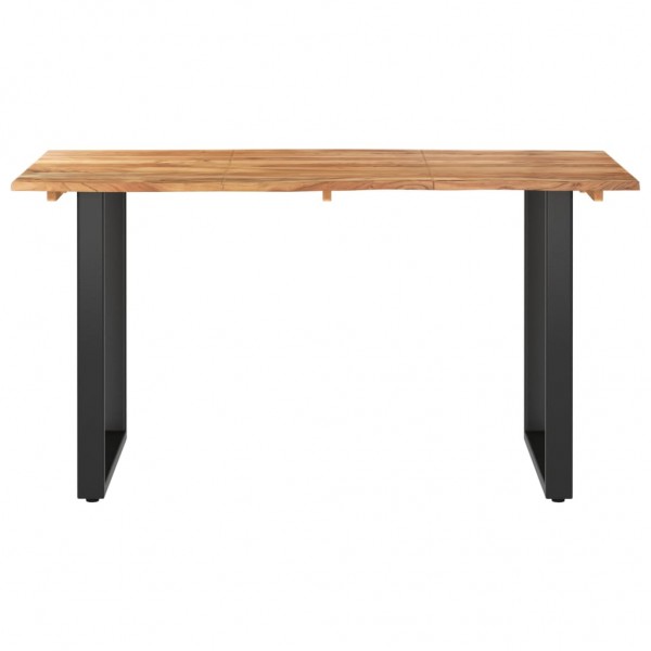 Mesa de comedor de madera maciza de acacia 140x70x76 cm M 2