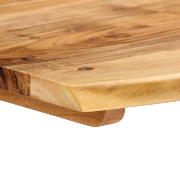 Mesa de comedor de madera maciza de acacia 140x70x76 cm M 5