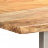 Mesa de comedor de madera maciza de acacia 180x90x76 cm 5