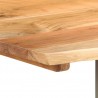 Mesa de comedor de madera maciza de acacia 154x80x76 cm 5
