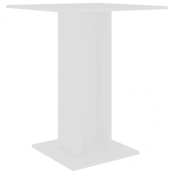 Mesa de bistró de madera contrachapada blanco 60x60x75 cm M 2