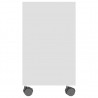 Mesa auxiliar de madera contrachapada blanco 70x35x55 cm 5