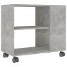 Mesa auxiliar de madera contrachapada gris hormigón 70x35x55 cm 1