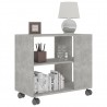 Mesa auxiliar de madera contrachapada gris hormigón 70x35x55 cm 3