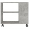 Mesa auxiliar de madera contrachapada gris hormigón 70x35x55 cm 4