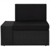 8 pcs conjunto lounge para jardim vime PE preto 5
