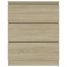 Aparador de madera contrachapada color roble Sonoma 60x35x76 cm 4