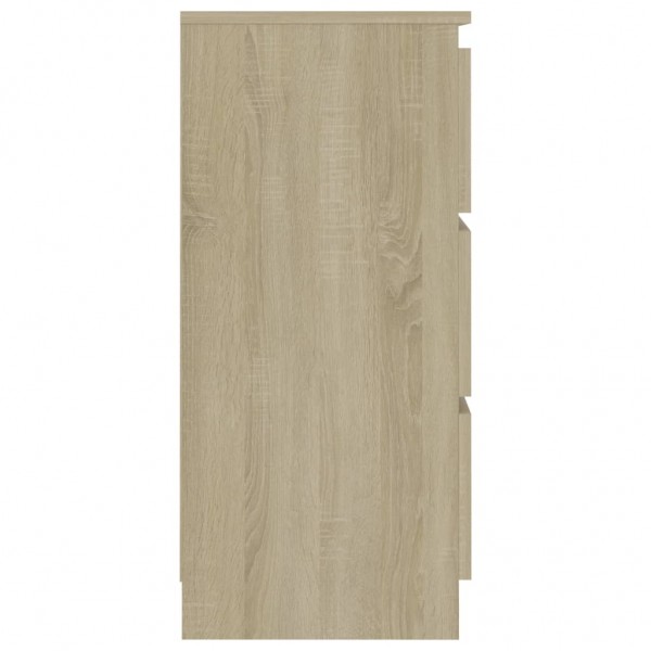 Aparador de madera contrachapada color roble Sonoma 60x35x76 cm M 5