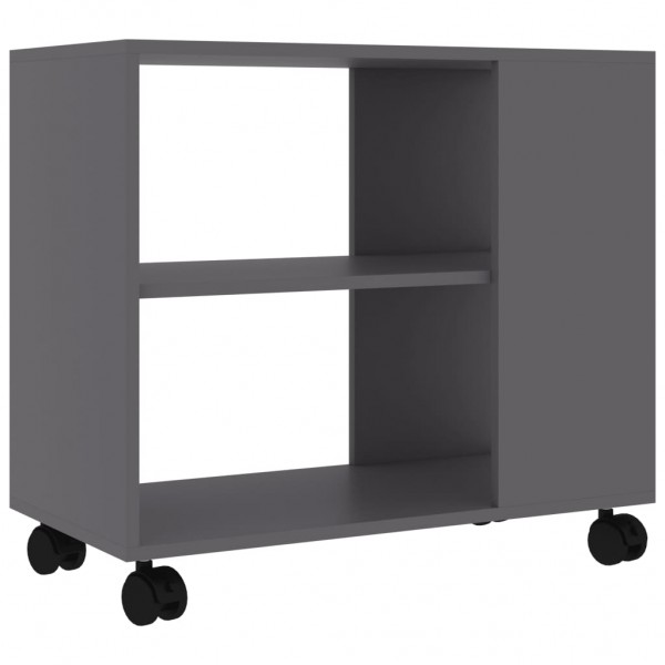 Mesa auxiliar de madera de ingeniería gris 70x35x55 cm M 2