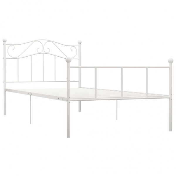 Estrutura de cama metal 90x200 cm branco M 2