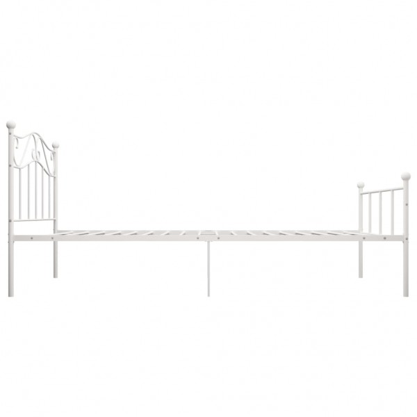 Estructura de cama de metal blanco 90x200 cm M 4