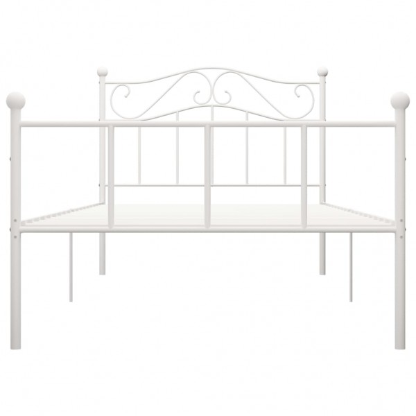 Estrutura de cama 100x200 cm metal branco M 3