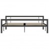 Estrutura de cama 180x200 cm metal cinzento e branco 3